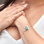 Aqua Chalcedony Gemstone Sterling Silver Bracelet, thumbnail 2 of 6