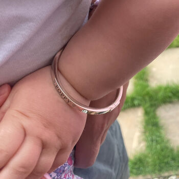 Child's Engraved Bangle For Christenings And Birthdays, 2 of 8