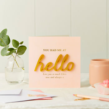 You Had Me At Hello Word Trinket Card, 6 of 6