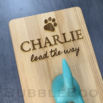 Personalised Dog Lead Hanger. Lead The Way, 4 of 7