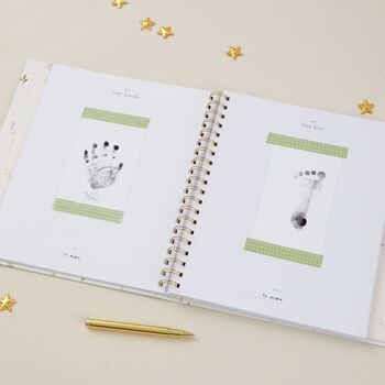 Floral Baby Memory Book, Luxury Baby Record And Keepsake Journal, 9 of 12
