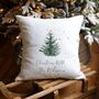 Personalised Watercolour Christmas Tree Cushion, thumbnail 1 of 2