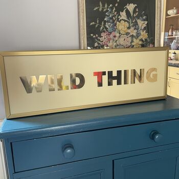 'Wild Thing' Hidden Leaves Lightbox Sign, 4 of 8