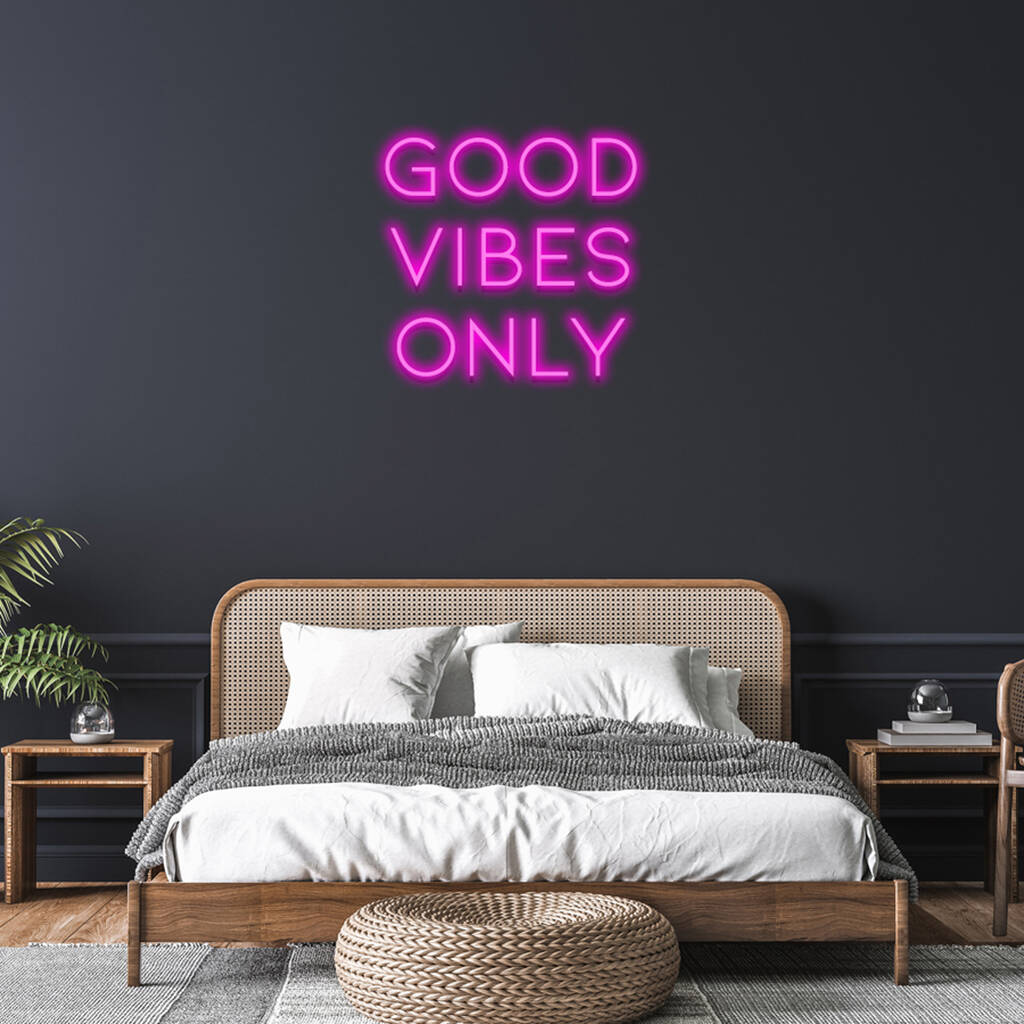 'good Vibes Only' Neon Sign By Marvellous Neon | notonthehighstreet.com