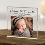 Personalised New Baby Photo Acrylic Block, thumbnail 1 of 3