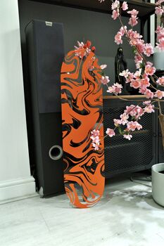 Marble Pattern Swirl Clear Acrylic Skateboard Deck, 5 of 6