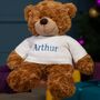 Personalised Aurora Brown Bonnie Bear Large Soft Toy, thumbnail 2 of 5
