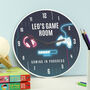 Personalised Gaming Wooden Childrens Clock, thumbnail 2 of 3