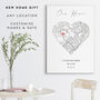 New Home Gift Personalised Housewarming Map Print, thumbnail 3 of 5