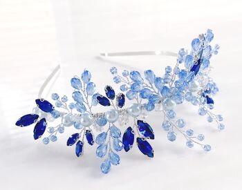 Blue Crystal Occasion Headpiece, 2 of 4
