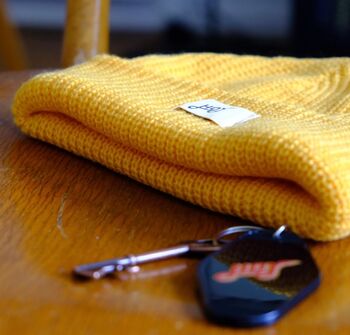 Hoy Diner Waffle Beanie Yellow, 2 of 3