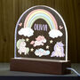 Personalised Unicorns And Rainbow Night Light For Children, thumbnail 1 of 7