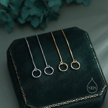 Circle Ear Threaders In Sterling Silver, 7 of 12