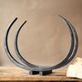Forged Iron Log Store 'Long Horn', thumbnail 4 of 9
