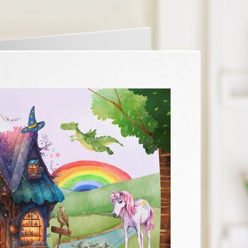 Birthday Card Magic Fairy House Personalised #B01, 3 of 8