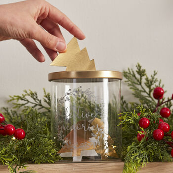 Festive Memory Jar With Gold Tree Notelets, 2 of 4