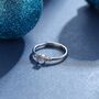 Sterling Silver Tiny Moonstone Ring, thumbnail 1 of 12