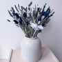 Navy Blue Dried Flower Arrangement With Lavender, thumbnail 4 of 9