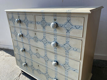 19th Century Hand Painted Chest Of Drawers, 9 of 10