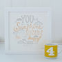 'You Are My Sunshine' Framed Lyrics Typography Print, thumbnail 2 of 5