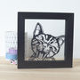 Framed Handmade Personalised Pet Portrait Papercut, thumbnail 5 of 7