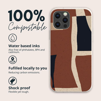 Abstract Collage Eco Friendly, Biodegradable Phone Case, 2 of 8