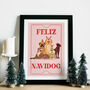 Feliz Navidog, Christmas Dog Art Print, thumbnail 6 of 12