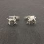 Jack Russell Cufflinks In Sterling Silver, thumbnail 1 of 2