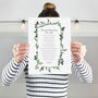 Personalised Wedding Vows Reading Anniversary Print, thumbnail 3 of 4