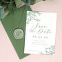 Delicate Foliage Wedding Save The Date Cards, thumbnail 2 of 2