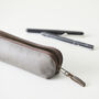 Fair Trade Handcrafted Leather Slimline Pencil Case, thumbnail 7 of 12