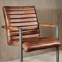 Ribbed Leather Desk Chair, thumbnail 3 of 4
