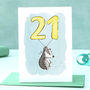 Badger 21st Birthday Card, thumbnail 1 of 8