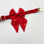 Red Christmas Star Dog Sailor Bow, thumbnail 2 of 4