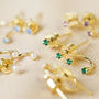 Tiny Swarovski Crystal Jacket Earrings In Gold Plating, thumbnail 3 of 11