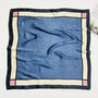 Silk Satin Blue Pink White Square Short Elegant Scarf, thumbnail 3 of 6