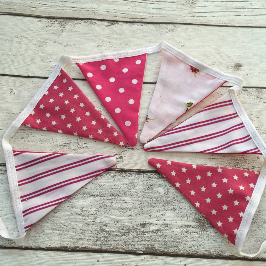 mini pink bunting by splendiddressingupbox | notonthehighstreet.com