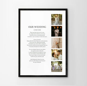 Personalised Photo Poem Funeral Print, 6 of 7