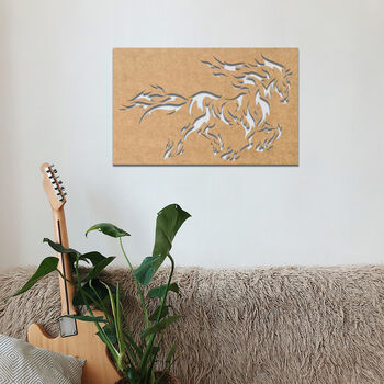 Flame Stallion Wooden Wall Art Equestrian Decor, 7 of 8