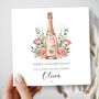 Friend Pink Birthday Card, Champagne Bottle Birthday Card For Her, thumbnail 1 of 2