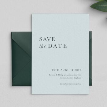 Modern Type Wedding Save The Date Card, 3 of 4