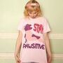 Stay Pawsitive Women's Dog Slogan T Shirt, thumbnail 2 of 5