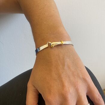 Small Wrist Gold Vermeil Bangle For Mum Gift, 3 of 8