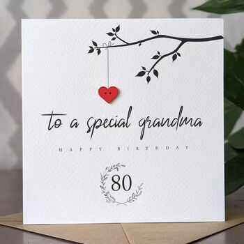 Personalised 80th Birthday Card For Special Grandma, 4 of 4