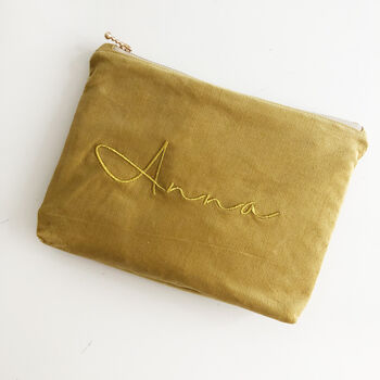 Personalised Corduroy Make Up Pouch Bags, 6 of 7
