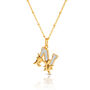 Gold Plated N Initial Necklace With Mother Of Pearl, thumbnail 1 of 5