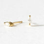 Moissanite Marquise Earrings Silver/Gold Vermeil, thumbnail 1 of 6