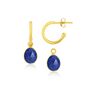 Manhattan Gold Plated And Lapis Lazuli Earrings, thumbnail 3 of 4