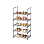 Five Tier Grey Stackable Shoe Storage Organiser Rack, thumbnail 7 of 9