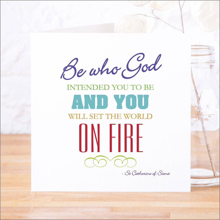 'Be Who God Intended You To Be' Card, 1 of 8
